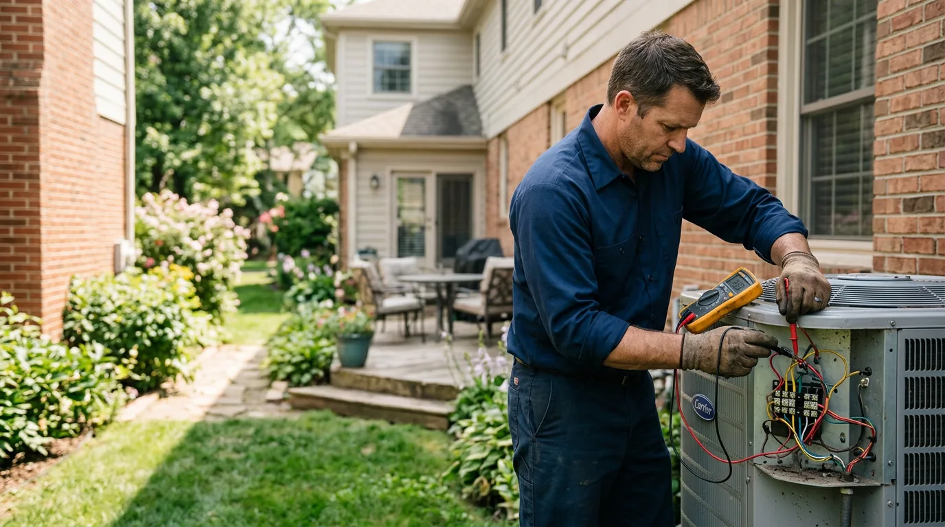 HVAC technician working near Logan, OH